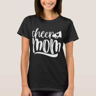 Cheer Mom Megaphone with Heart Accent Women T-Shirt