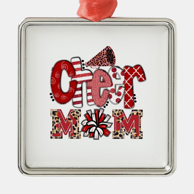 Cheer Mom Metal Ornament (Front)