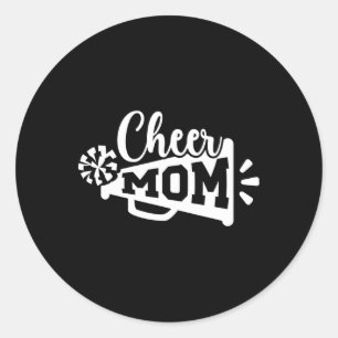 Cheer Mom Of A Cheerleader Mother Cheerleading Mom Classic Round Sticker