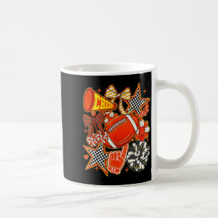 Cheer Mom Orange Cheerleader Game Day Cheer Mama F Coffee Mug