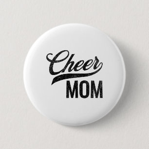 Cheer Mom Pink Cheerleading Matching Family  2 Inch Round Button