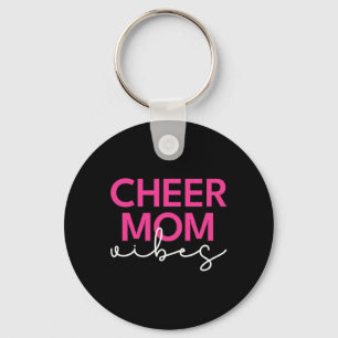 Cheer Mom Pink Vibes Cheerleading  Keychain