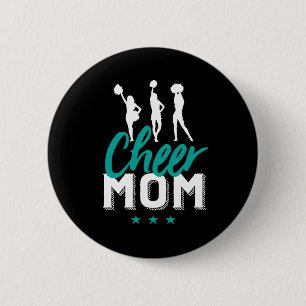 Cheer Mom Proud Mother of Cheerleader Daughter 2 Inch Round Button