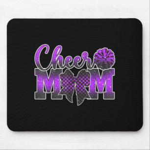 Cheer mom purple cheerleader game day cheer mama mouse pad