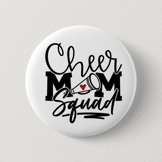 Cheer Mom Squad 2 Inch Round Button (Front)