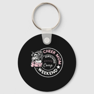 Cheer Mom Surviving Comp Weekend Cheerleading _14  Keychain