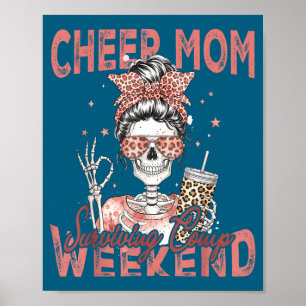 Cheer Mom Surviving Comp Weekend Funny Cheerleadin Poster