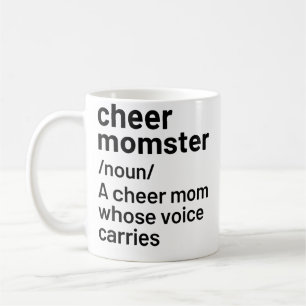 Cheer Momster Definition Cheerleading Mom White Coffee Mug