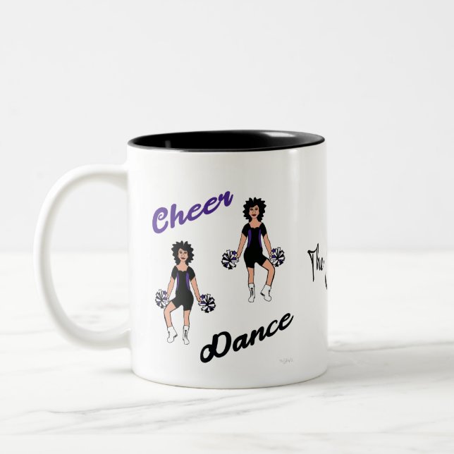 Cheer Mug  Black Purple (Left)
