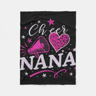 Cheer Nana For Mother's Day Cheerleader Grandma Pr Fleece Blanket