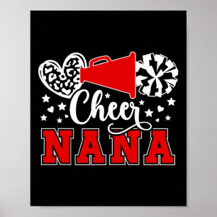 Cheer Nana Of A Cheerleader Nana Cheerleading Nana Poster