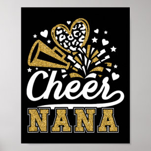 Cheer Nana Of A Cheerleader Nana Grandma Cheerlead Poster