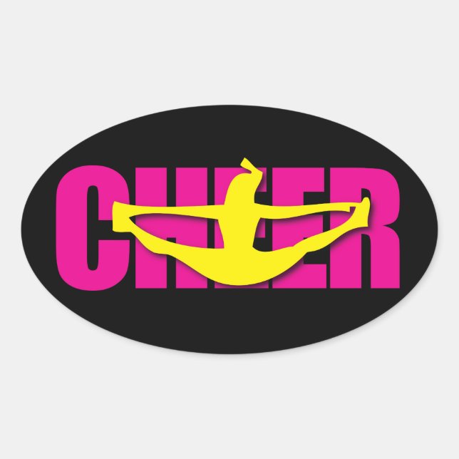CHEER Oval Sticker (Front)