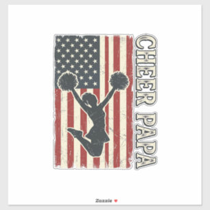 Cheer Papa USA Flag Vintage Cheer Design_1