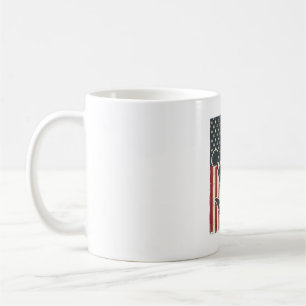 Cheer Papa USA Flag Vintage Cheer Design_1 Coffee Mug