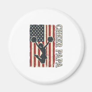 Cheer Papa USA Flag Vintage Cheer Design_1 Magnet