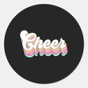 Cheer Pastel Cheerleader N Aesthetic Classic Round Sticker