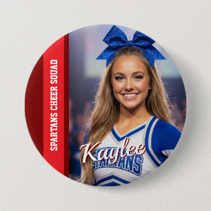 Cheer Photo Pin Cheerleader Team Spirit Button