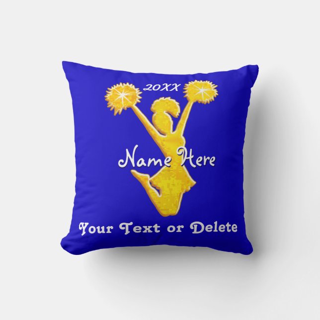 Cheer Pillows with 3 Text Boxes and Your Colours (Front)