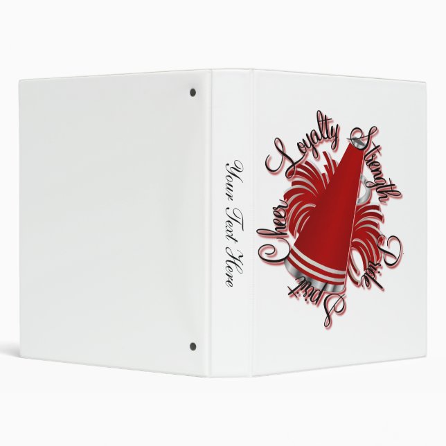 Cheer Red and White Qualities Binder (Background)
