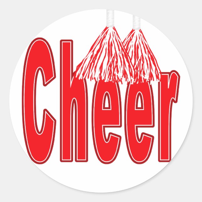 Cheer Red Stickers (Front)