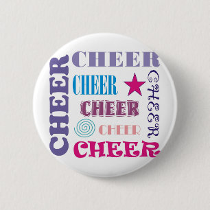 Cheer Repeating 2 Inch Round Button