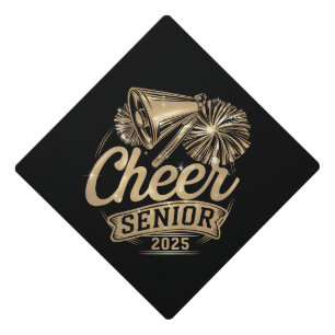 Cheer Senior 2025 Cheerleader Graduation Class Of Cap Topper