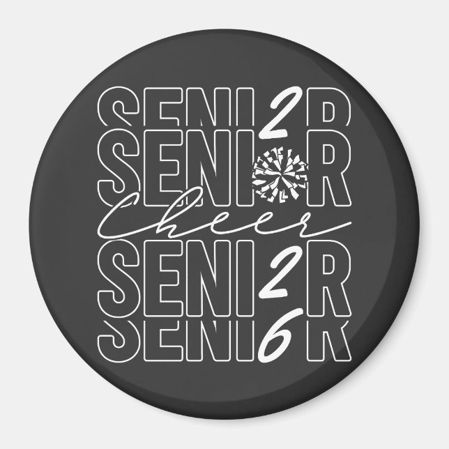 Cheer Senior 2026 Circle Magnet (Front)