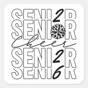 Cheer Senior 2026 Square Sticker
