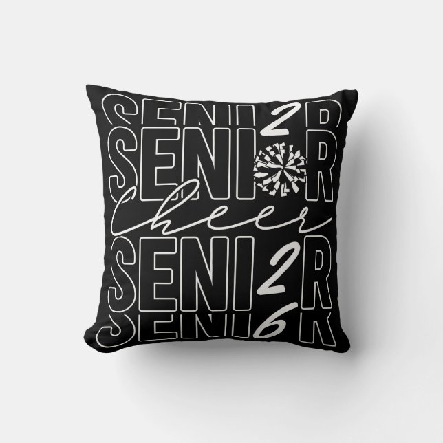 Cheer Senior 2026 Throw Pillow (Front)