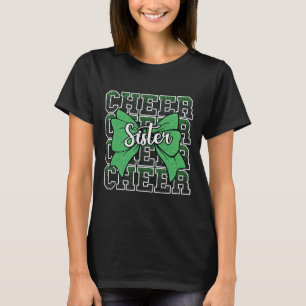 Cheer Sister Bow Sport Cheerleader Cheerleading Gr T-Shirt
