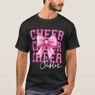 Cheer sister cheerleader coquette bow sister T-Shirt
