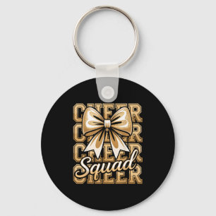 Cheer Squad Gold Funny Srt Cheerleader Cheerleadin Keychain