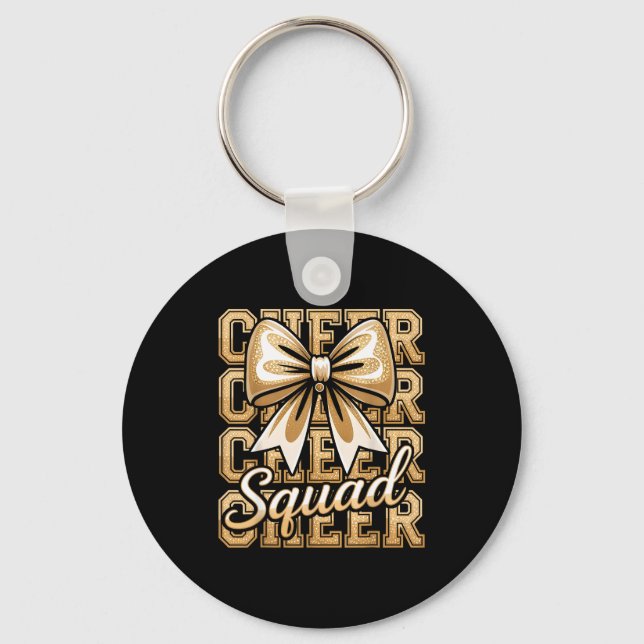 Cheer Squad Gold Funny Srt Cheerleader Cheerleadin Keychain (Front)