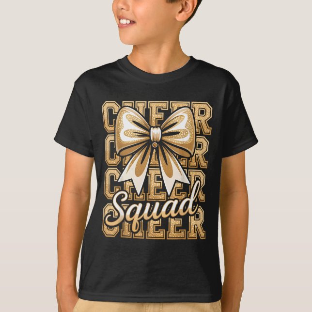 Cheer Squad Gold Funny Srt Cheerleader Cheerleadin T-Shirt (Front)