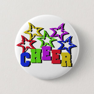 Cheer Stars 2 Inch Round Button