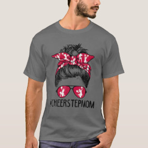 Cheer Stepmom Cheerleader Stepmom Life Messy Bun M T-Shirt