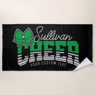 Cheer Team ADD NAME School Athlete Cheerleader Beach Towel