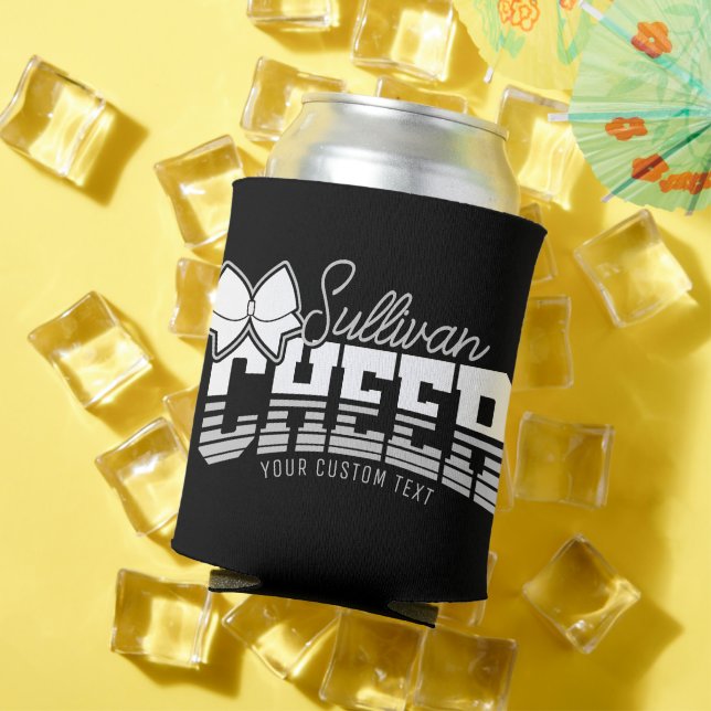 Cheer Team ADD NAME School Athlete Cheerleader  Can Cooler (In Situ Summer)