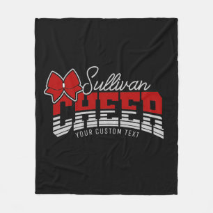 Cheer Team ADD NAME School Athlete Cheerleader  Fleece Blanket
