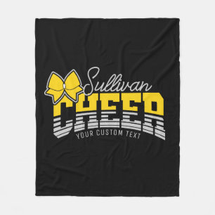 Cheer Team ADD NAME School Athlete Cheerleader  Fleece Blanket