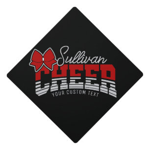 Cheer Team ADD NAME School Athlete Cheerleader  Graduation Cap Topper