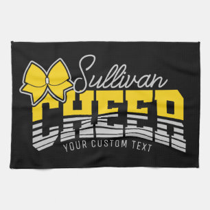 Cheer Team ADD NAME School Athlete Cheerleader  Kitchen Towel