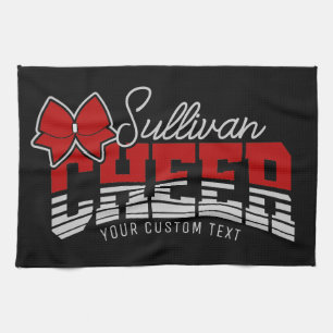 Cheer Team ADD NAME School Athlete Cheerleader  Kitchen Towel