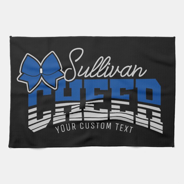 Cheer Team ADD NAME School Athlete Cheerleader  Kitchen Towel (Horizontal)