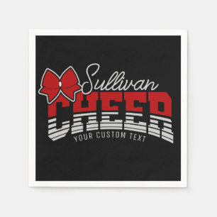Cheer Team ADD NAME School Athlete Cheerleader Napkin