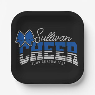 Cheer Team ADD NAME School Athlete Cheerleader  Paper Plate