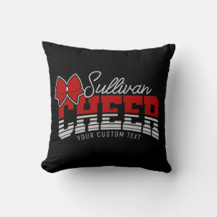 Cheer Team ADD NAME School Athlete Cheerleader Throw Pillow