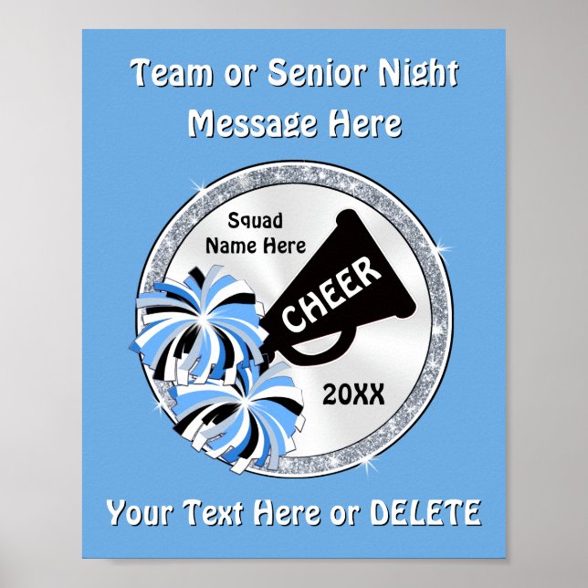 Cheer Team ou Senior Night Cheer Poster Idées (Devant)