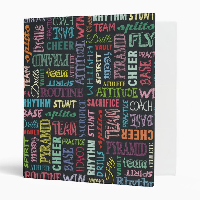 Cheer Terms On The Chalkboard Binder (Front/Inside)
